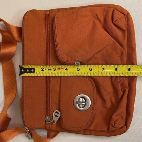 Baggallini Crossbody Purse Bag Orange Nylon Compact Lightweight Travel Bag - Picture 12 of 12